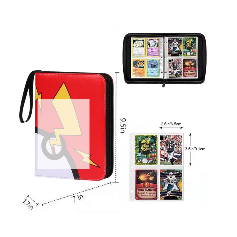 Trading Card Binder,400 Pockets Card Holder with 50 Removable Sleeves