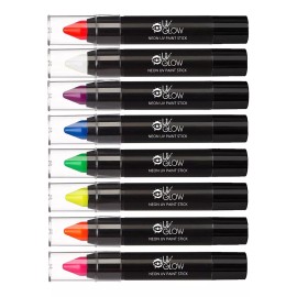 Uv Glow 8 Plumones Para  Cuerpo Body Paint Stick Uv Glow Fluorecente