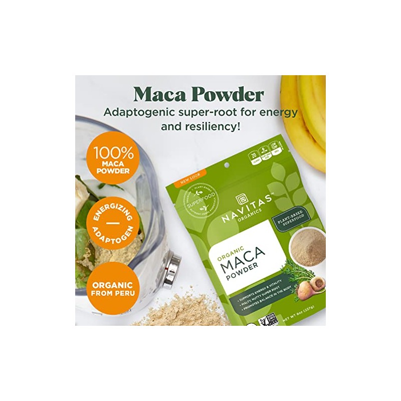 Navitas Organics Maca Powder, 16oz. (2-Pack), 181 Servings - Organic,