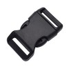 20mm(3/4") Contoured Plastic Buckles Side Release Black Buckle for Paracord