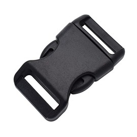 20mm(3/4") Contoured Plastic Buckles Side Release Black Buckle for Paracord Bracelets/Bag/Backpack (Pack of 10pcs)