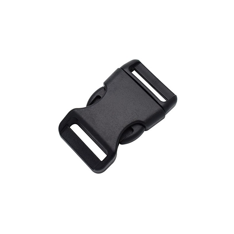 20mm(3/4") Contoured Plastic Buckles Side Release Black Buckle for Paracord