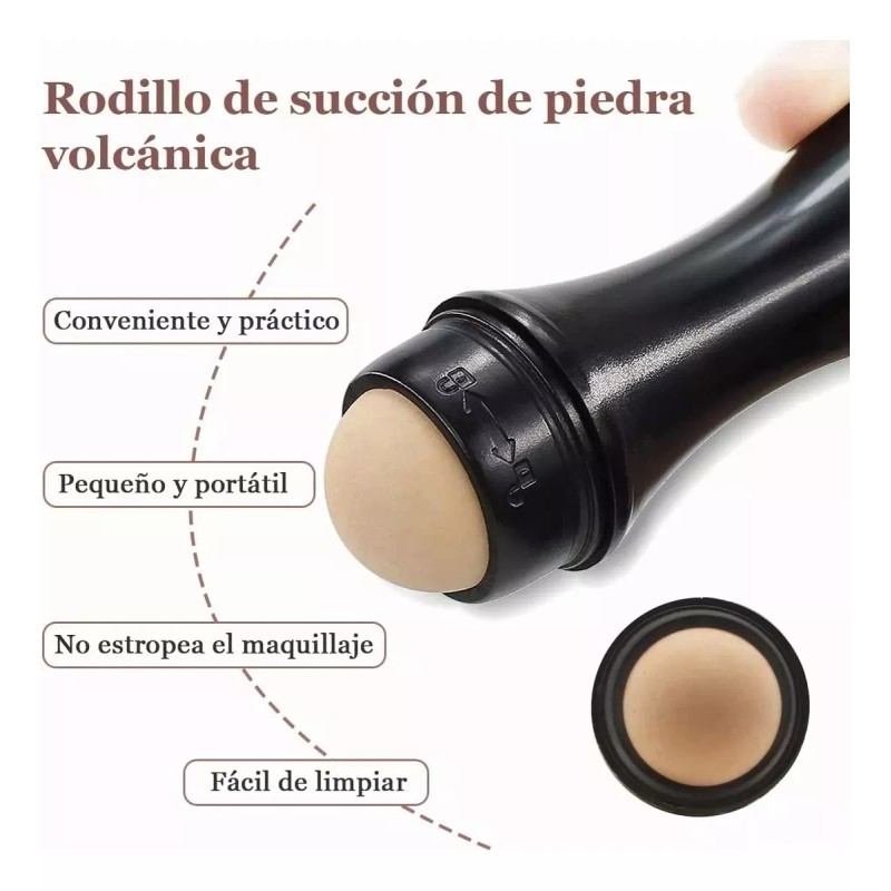 Hidratación Máxima 3pzs Piel Mate Rodillo+ Polvo+ 100 Papeles Absorbe