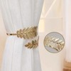 Pack of 2 Leaf Shape Tiebacks for Curtains Gold Curtain