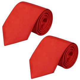 shaohui Men Ties,Premium Pure Color Necktie, Wedding Classic Formal Business Necktie, Classic Men's Solid Satin Neck Tie for Business Wedding Party Work,8cm (1, red)