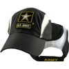 U.S. Army Black with white mesh cap