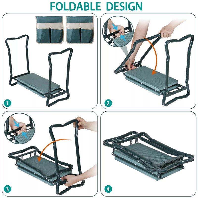 SEGAWE Garden Seat Bench and Kneeler Foldable Soft Stool Pad