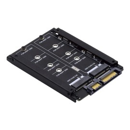 cablecc Dual NGFF B+M Key M.2 SSD Card JOBD Raid0 Span Bridge to 2.5inch SATA Combo HDD Disk Drive Enclosure