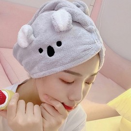 Microfiber head towel, hair turban, hair drying towel, head towel, face wash band, dry towel, No.03 Koala quick dry towel / 극세사 머리수건 헤어터번 머리말리는 수건 머릿수건 세안밴드 드라이 타올, No.03 코알라 퀵드라이타올
