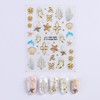 5D Embossed Ocean Nail Art Stickers Self-Adhesive Hibicus Flower Nail