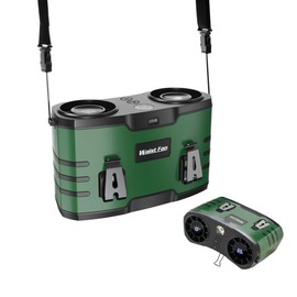 Waist Fan, Portable Wearable Belt Personal Fan Lightweight 20000mAh Up to 40H Work Time LED Light 10 Speeds Dual Brushless Motor One-Button Shutdown Hands Free for Fishing Hiking Camping Traveling