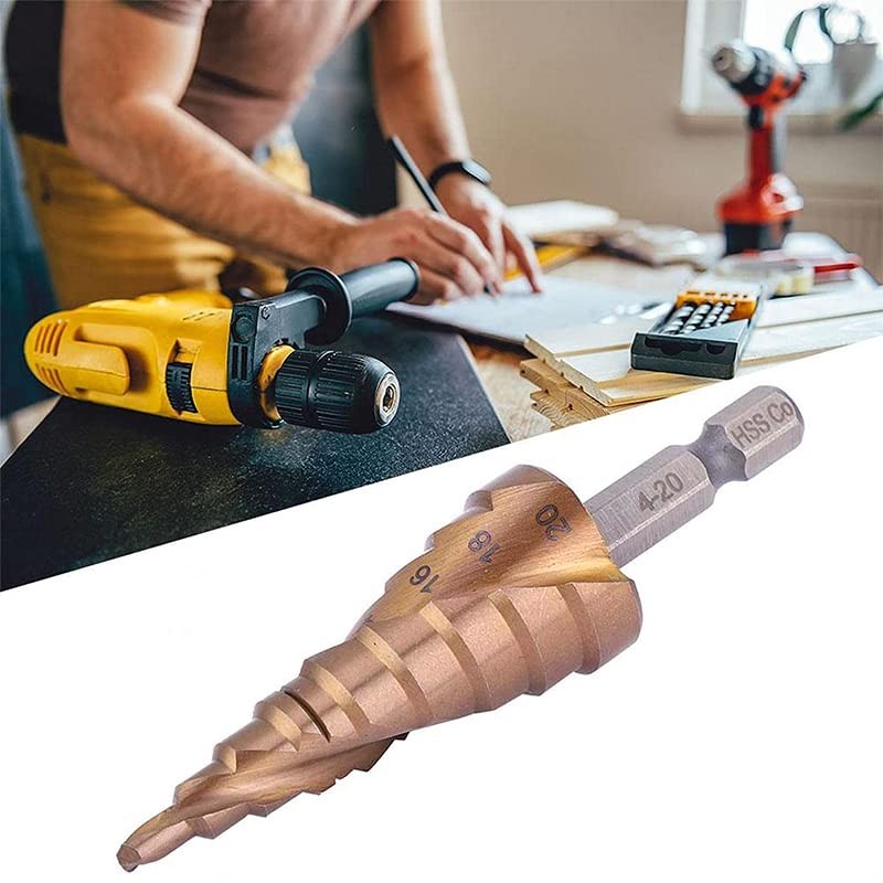 AIMALL HSS M35 Cobalt Steel Step Cone Drill Bit Hole