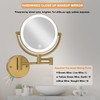 Hardwired Bathroom Makeup Mirror Wall Mount Gold, Double Sided 1/10X