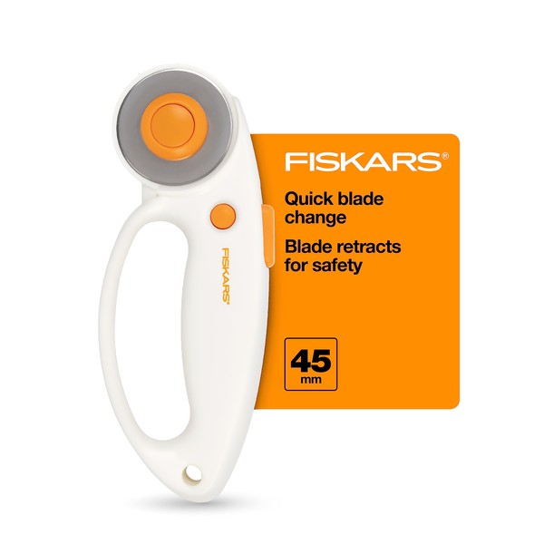 Fiskars Fiskars 45mm Rotary Cutter for Fabric with Ergonomic Loop
