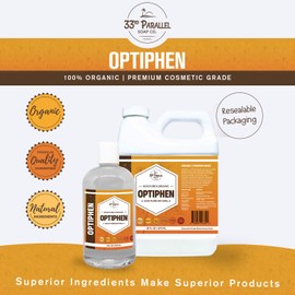 OPTIPHEN Natural Preservative (8 oz) Paraben-Free; Formaldehyde-Free; Water & Oil Soluble | Suitable for Soap Making, Lotions, Conditioners, Creams & More | Keeps Products Fresh & Safe | 8 Ounces