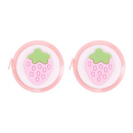 HARFINGTON 2pcs Soft Tape Measure 60-Inch 1.5 Meter Retractable Mini Cartoon Measuring Tape Cute Tape Ruler for Sewing Craft Cloth Body Measurements, Pink Fruit