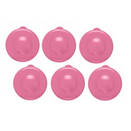 Aquanation 55mm Dew Cap Snap On Crown Top Lids 3 & 5 Gallon Water Bottle Jug BPA Free 6pack - Pink