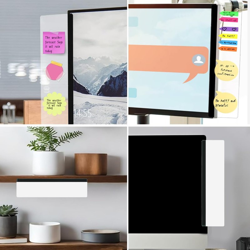 Monitor Memo Board 2Pcs Office Desk Accessories Computer Monitor Sticky