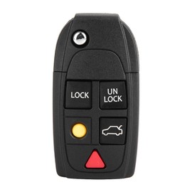 S80 Key Fob-for for Xc90 Replacement Key Fob - Key Shell, Car Button Remote Flip Shell Case New Keyless Folding Fob Replacement 4 Button for for S60 S80 V70 XC70 XC90