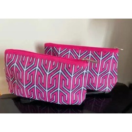 Clinique Lot of 2 New Pink Clinique MAKEUP Tote Bag Purse with lining