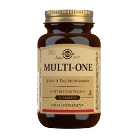 Solgar Multi-One - One-a-Day Multivitamin Tablets - 30 Day Supply - for Energy, Immunity, Mental & Cognitive Health - Includes Vitamin B12, D2 & Pantothenic Acid - Suitable for Vegans