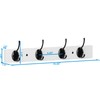 VERTORGAN Coat Hooks Wall Mounted, Wooden Hat Rack with 4