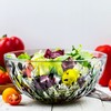 Le'raze Glass Diamond Design Bowl - Decorative Centerpiece for Kitchen