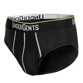 UnderGents Men's Brief Underwear - Underwear Comfort For Men (no whitey tightie) (Comfort Underneath: Black Size Medium)