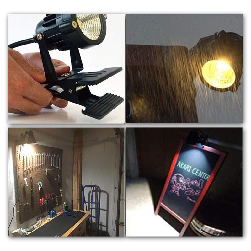 Ygapuzi 5W LED Clip on Lamp Directional Bullet Light with