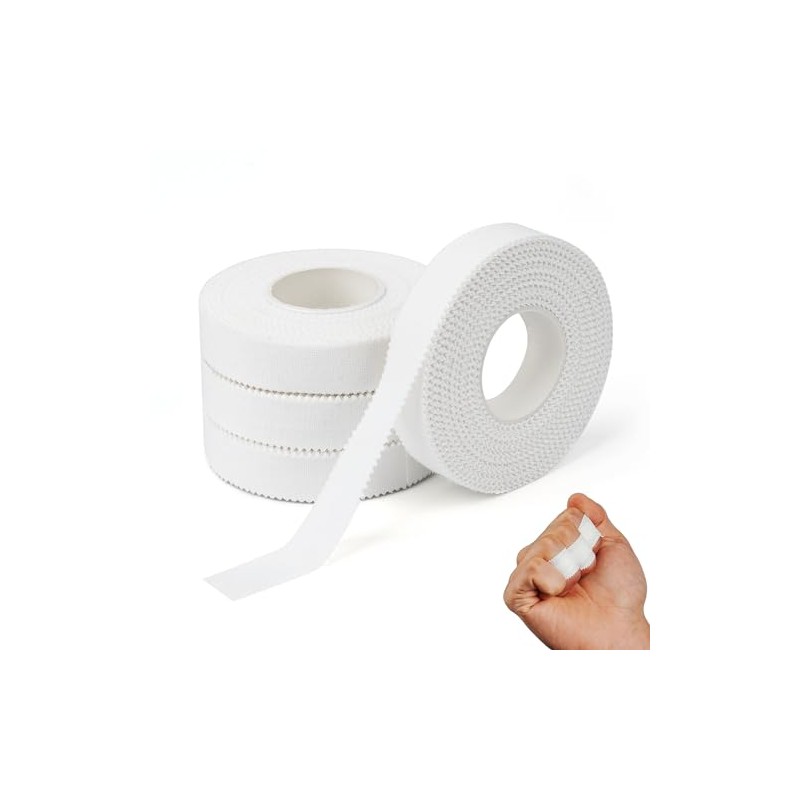 4 Rolls Zinc Oxide Tape 1.25cm x 10m Breathable Strapping