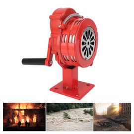 Generic Tornado Siren, High Frequency Alarm Sound 110dB Adjustable Volume Hand Crank Compact Siren for Industrial Locations for Factories (Red), Generic3dqu48g7xh-12