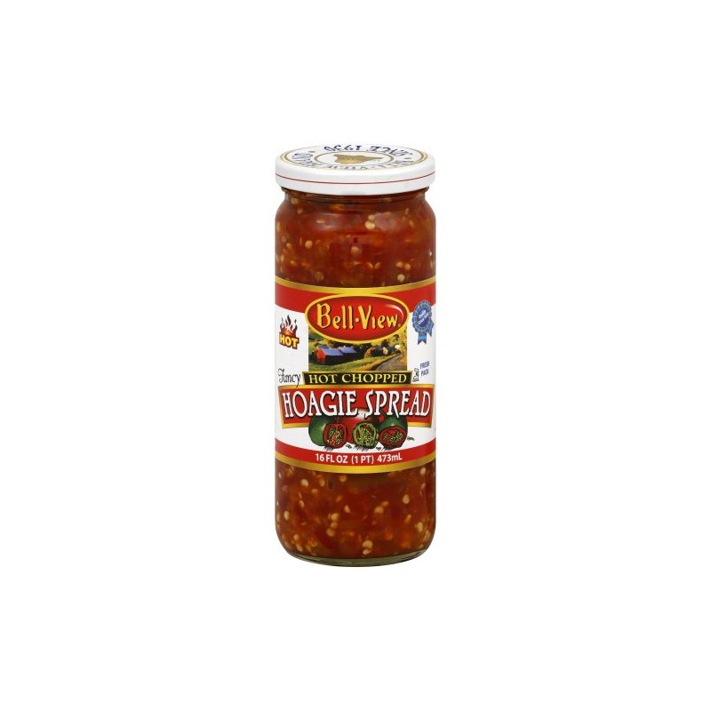 Glass Bell-View Hoagie Spread, Hot Chopped, 16 Ounce