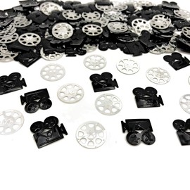 45g Video Camera Confetti Metallic Foil Table Scatters Confetti for Party Wedding Birthday Baby Showe Bridal Shower Festival Theme Party Decorations Supplies