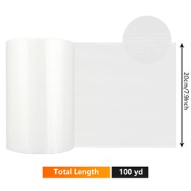 YAYODS 8" x 100yd Wash Away Embroidery Stabilizer, 20CM x 90M Water Soluble Embroidery Topping Film, 35UM Embroidery Topping Film for Machine Embroidery and Hand Sewing