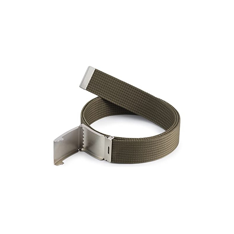 Ladeheid Men's Belt Male Fabric Belt Hessian P90, olive green