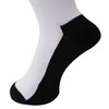 net-005 Baseball Under Socks, Plain, White, Black, 3-Pair Set, Toe,