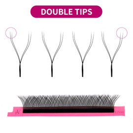 FADVAN 8D W-Shaped Volume Eyelashes, 0.07D Curl, 8-12 mm Mixed Length Eyelash Extension, Premade, Premade Lashes, Fan Eyelash Extensions, 8D W Eyelashes