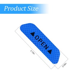 AUKEPO 8PCS Reflective Open Warning Stickers for Car Door, Night Visibility Auto Safety Prompt Decals, Anti-Collision Protective Strip Tape, Car Accessories Universal for Truck, SUV, Van (Blue)