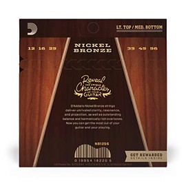 D'Addario NB1152 cuerdas de guitarra acústica de bronce de níquel, luz personalizada