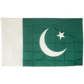 SCAMODA Federal and State Flag Made of Weatherproof Material with Metal Eyelets, Outdoor Flag and Flag (Pakistan) 150 x 90 cm