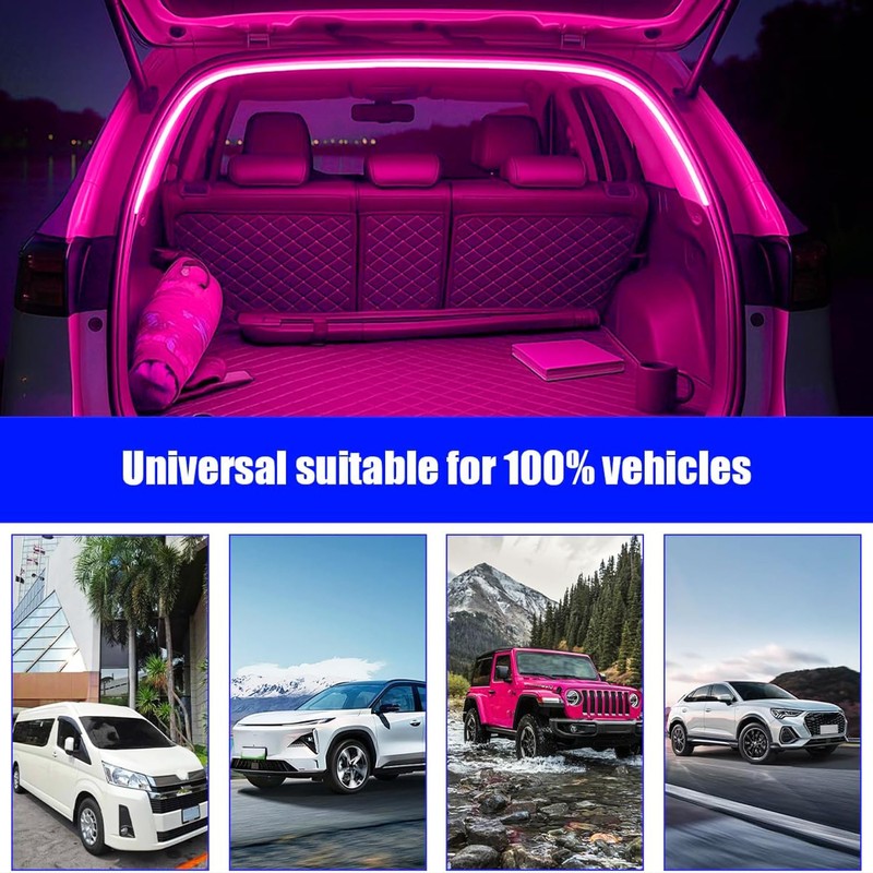 Car Boot Light Strip, 4 m, Dynamic Flowing Car Trunk