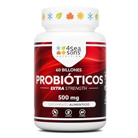 Probióticos 60 Billones 600 Mg | Complejo de 12 Cepas Probióticas | Suplemento Alimenticio | Contribuye al Equilibrio de la Microbiota Intestinal | Uso Diario | 60 Cápsulas