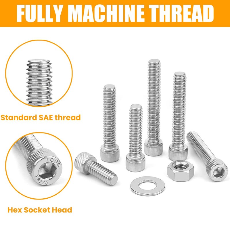 JNNJ Pack of 175 Car Cylinder Screws with Hexagon Socket,