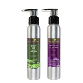 Rusens - Kit de Aceites para Masaje Antiestrés con Aceite de Melisa y masaje relajante con Aceite de Lavanda 100% naturales.