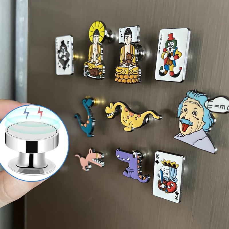 WEZCHUGHAOL15Pcs Replaceable pin Backs Fridge Magnetic DIY Accessory Card Cap