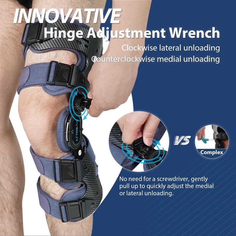 Nvorliy OA Unloader Knee Brace, Offloader Knee Support for Arthritis,