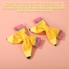 Lyreh 2pcs Back to School Pencil Hair Bows Clips, Yellow