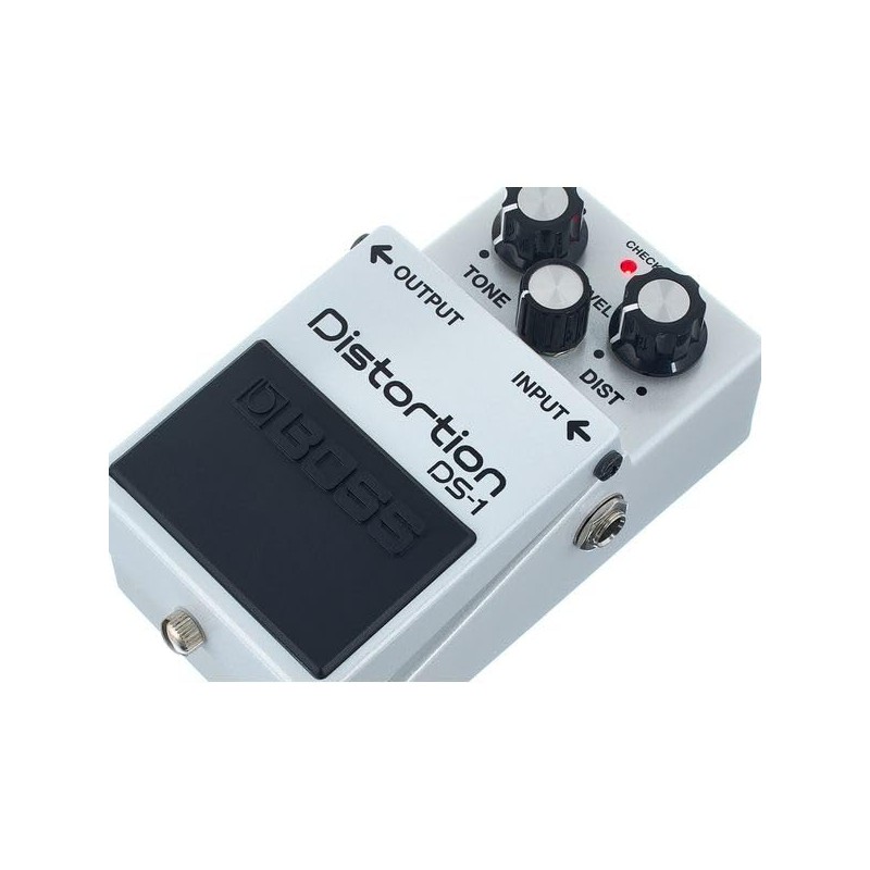 BOSS DS-1 Limited-Edition Metallic White Distortion Effects Pedal
