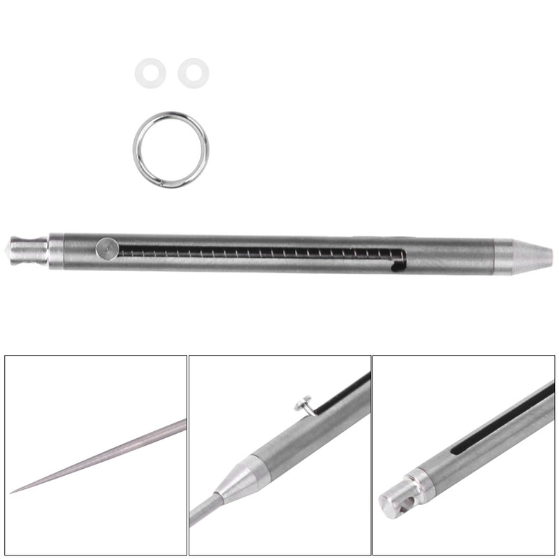Portable Titanium Alloy Telescopic Toothpick Case Holder for Camping Hiking