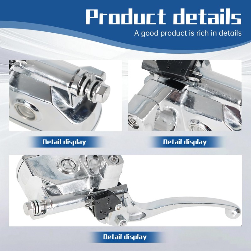WFLNHB 25mm Motorcycle Handlebar Hydraulic Brake Clutch Master Cylinder Left